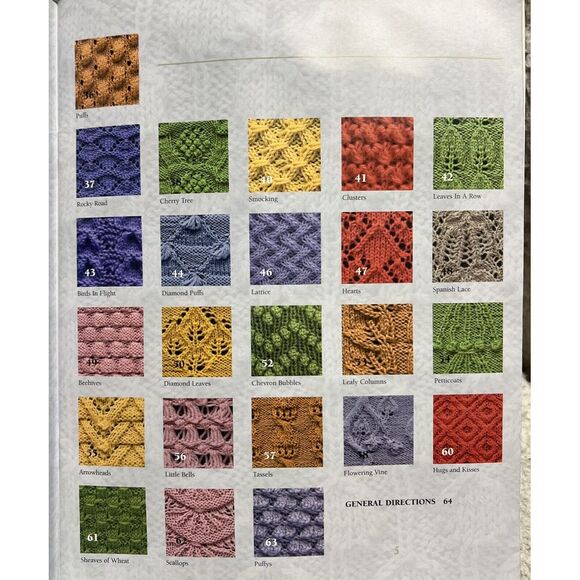 Leisure Arts #4280 Booklet 50 Fabulous Knit Stitches by Rita Weiss - Picture 4 of 6